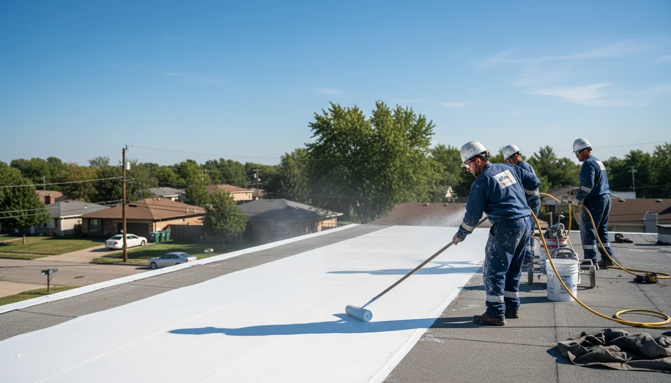 Commercial roof coating in Hooker, OK near me